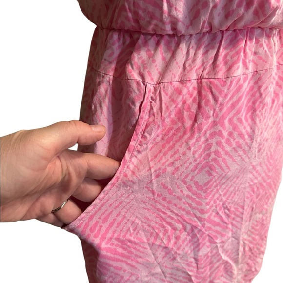 Amanda Uprichard Print Silk V-neck Spaghetti Strap Mini Dress - Picture 4 of 11